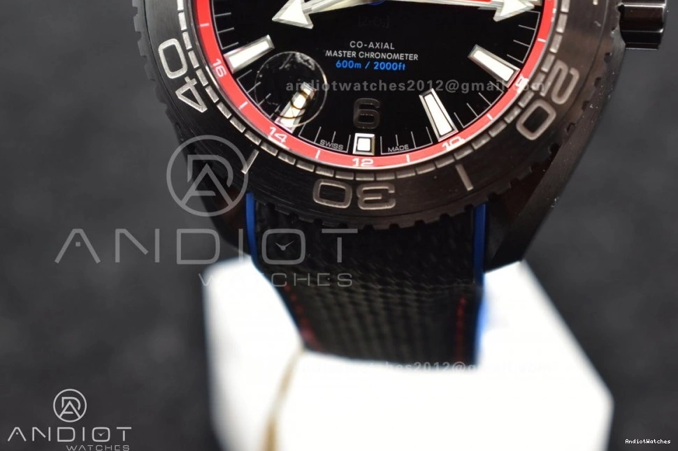 45.5mm on Strap Black 1:1 Ocean 1008 A8906 Nylon Super Deep Classic Planet Best Real VSF Black Edition Ceramic Clone 0119